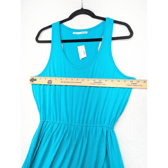 Maurices Turquoise Blue Sleeveless Maxi Dress Wrap Skirt Elastic Waist Size L - Picture 4 of 8